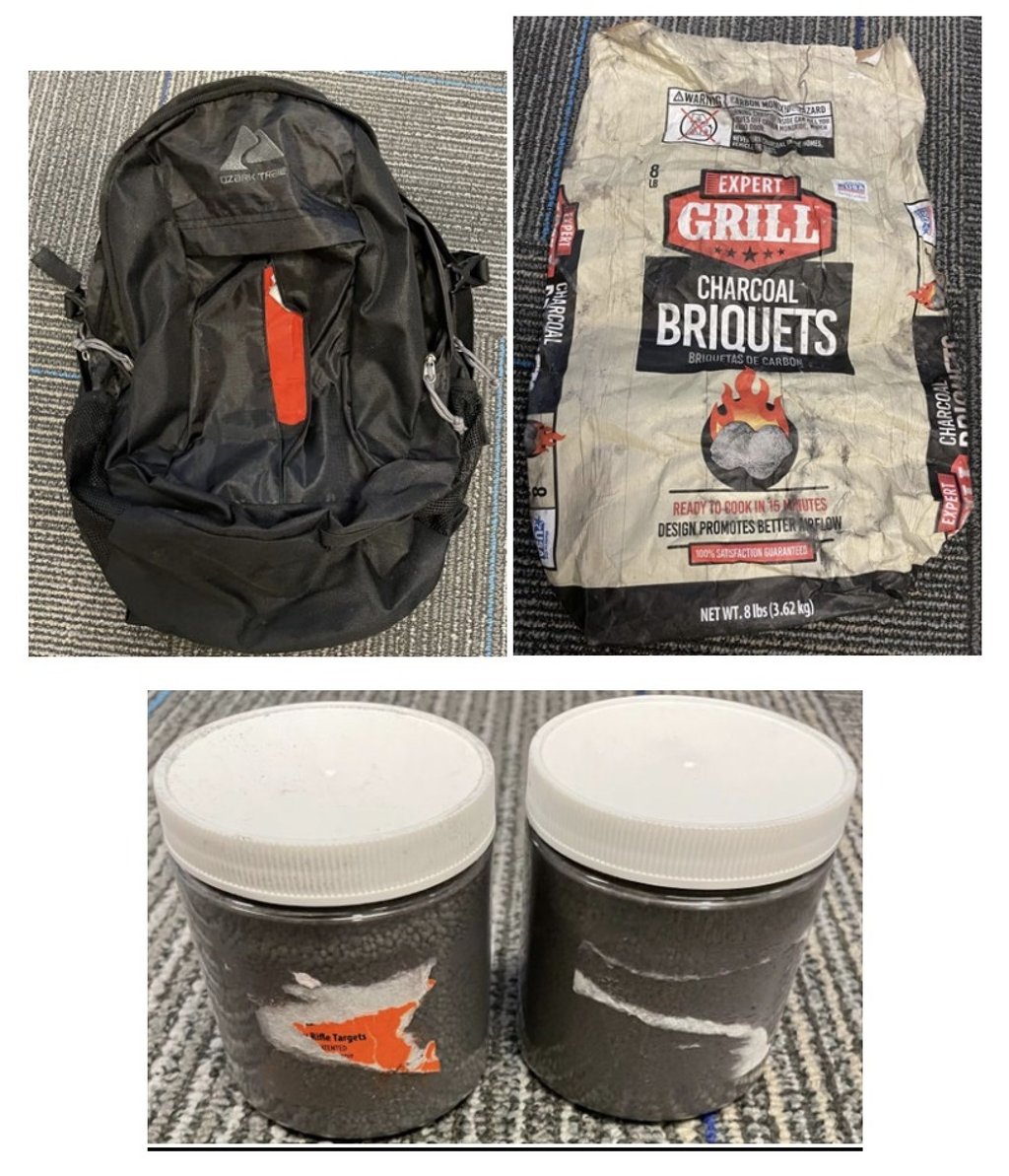 Christopher Rodriguez was carrying a black backpack containing explosive material. Photos: US Justice Department Christopher Rodriguez was carrying a black backpack containing explosive material. Photos: US Justice Department