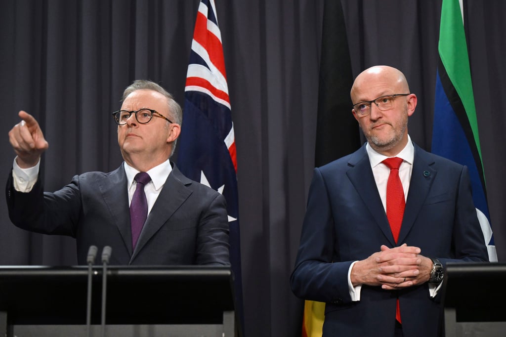 Australian Prime Minister Anthony Albanese and ASIO director general Mike Burgess. Photo: AP