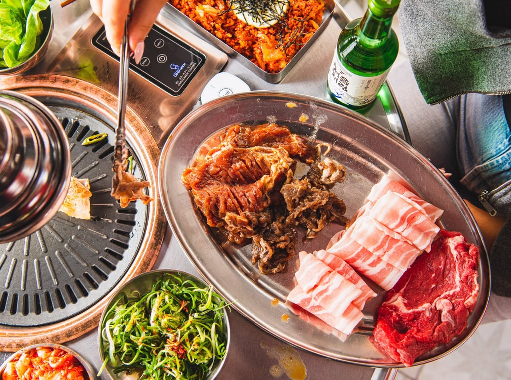 Korean barbecue at Pochawa Gril, on Wardour Street. Photo: Nic Crilly-Hargrave
