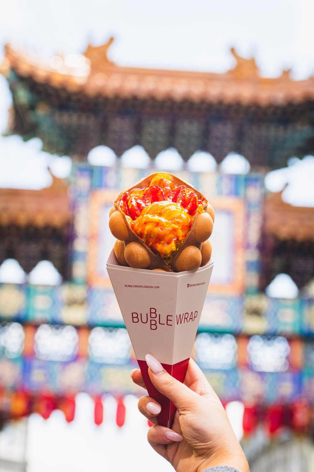 Bubble waffles from Bubblewrap on Wardour Street. Photo: Nic Crilly-Hargrave