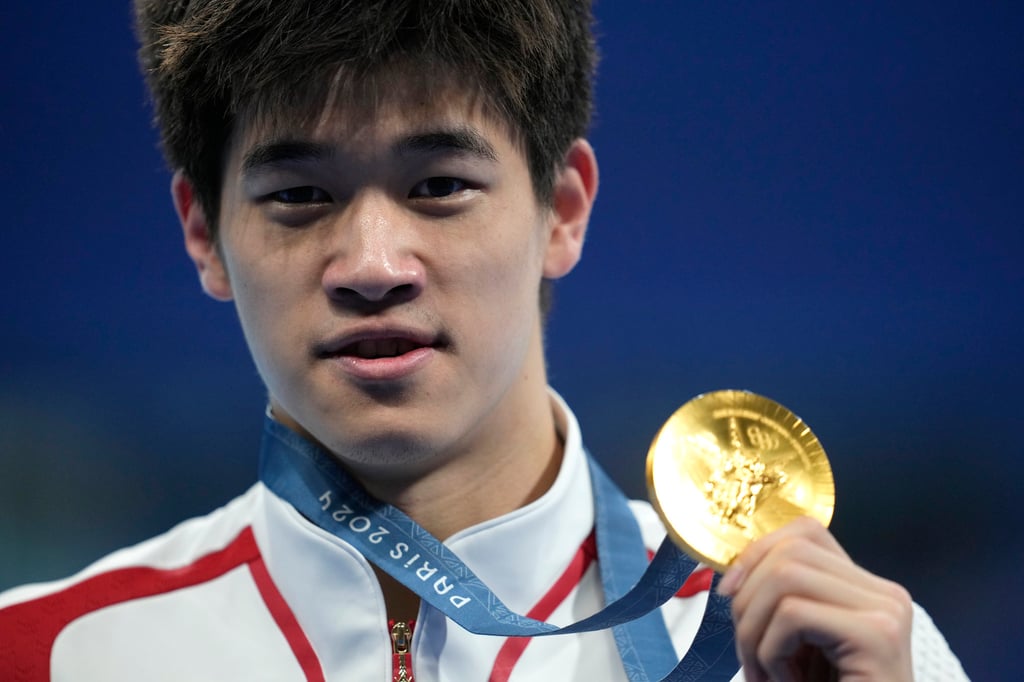 Pan Zhanle leaves the Paris Olympics with two gold medals and after breaking his own world record. Photo: AP