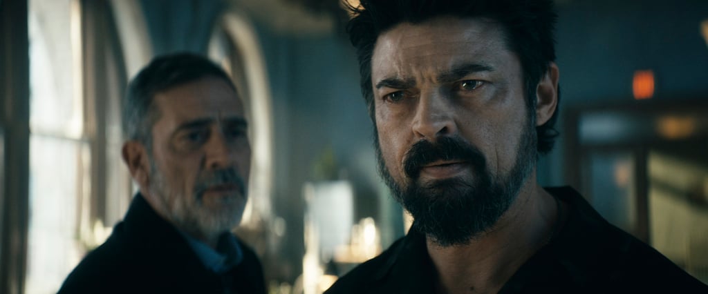 Jeffrey Dean Morgan as Joe Kessler and Karl Urban as Billy Butcher in a still from The Boys. Photo: courtesy of Prime