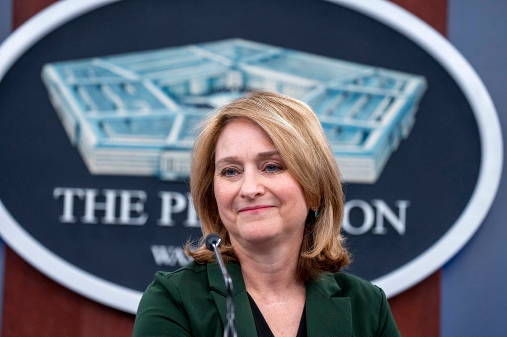 Deputy defence secretary Kathleen Hicks talks about AI at the Pentagon on November 2, 2023. Photo: AP