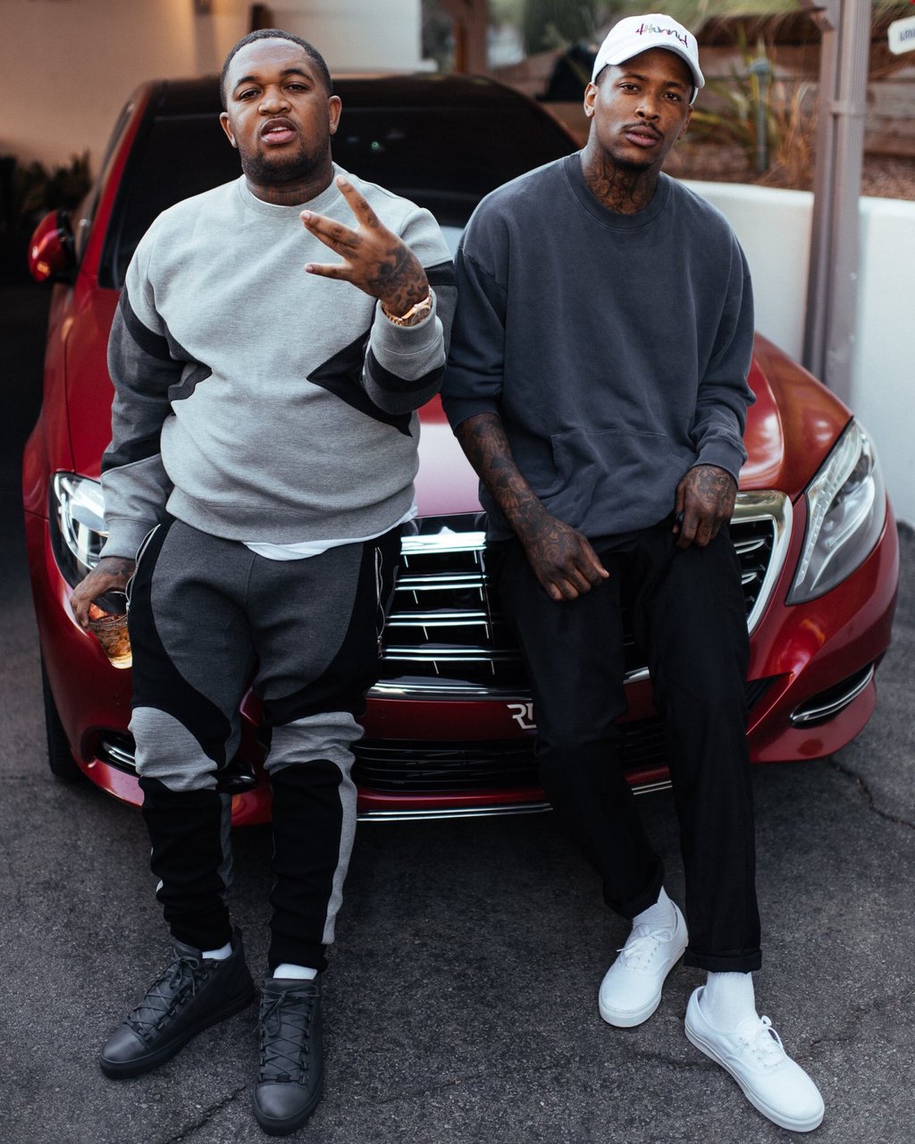 DJ Mustard (left) with rapper YG. Photo: @mustard/Instagram DJ Mustard (left) with rapper YG. Photo: @mustard/Instagram