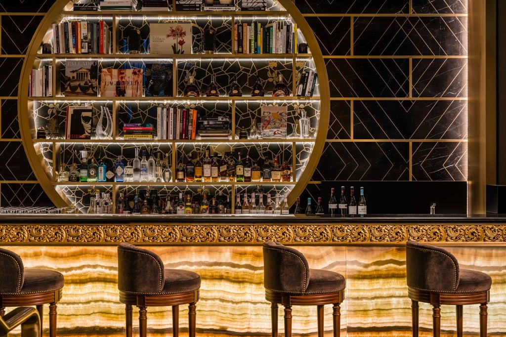 The book lounge at The Karl Lagerfeld Hotel in Macau is inspired by the late designer’s personal library and his 7L shop