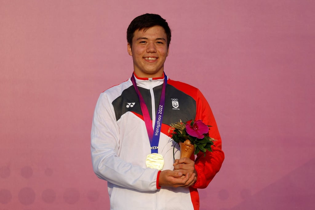 Max Maeder has the opportunity to become only the second gold medallist in Singapore history. Photo: Reuters Max Maeder has the opportunity to become only the second gold medallist in Singapore history. Photo: Reuters