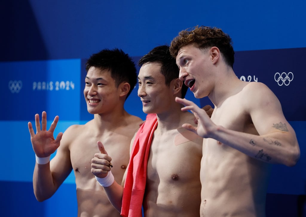 Noah Williams (right) expected China to sustain their global diving dominance. Photo: Xinhua.