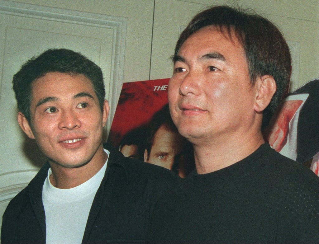 Jet Li (left) and Corey Yuen at a press conference for Lethal Weapon 4 in 1998. Photo: Oliver Tsang