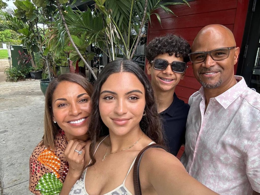 The Whitfield family on Father’s Day last year: Salli Richardson-Whitfield, Parker Whitfield, Dre Whitfield and Dondré Whitfield (far right). Photo: @sallirichwhit/Instagram The Whitfield family on Father’s Day last year: Salli Richardson-Whitfield, Parker Whitfield, Dre Whitfield and Dondré Whitfield (far right). Photo: @sallirichwhit/Instagram
