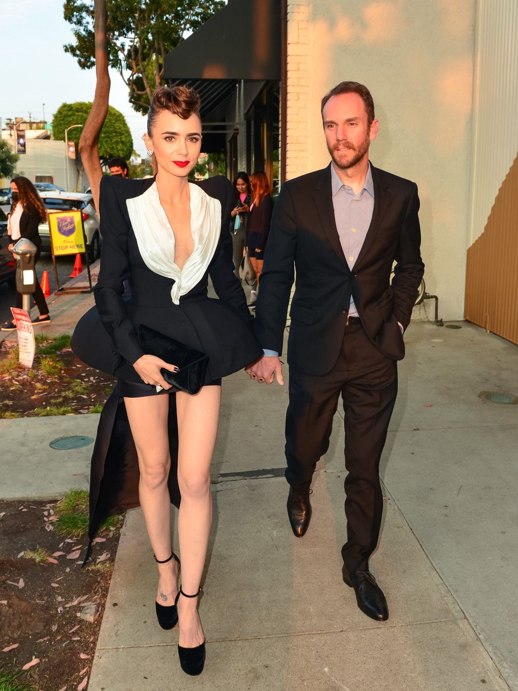Lily Collins and Charlie McDowell attend an event in Los Angeles in August 2021. Photo: GC Images