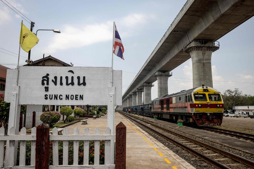 A part of the Thai-Chinese Bangkok-Nong Khai high-speed railway project at Sung Noen Station in Nakhon Ratchasima province. Photo: AFP