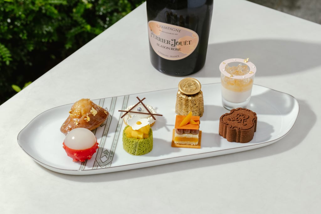 The St Regis Hong Kong is partnering with champagne brand Perrier-Jouët for this seasonal afternoon tea set. Photo: Handout