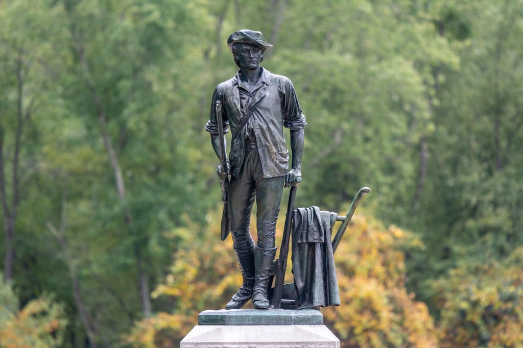 The Minute Man statue, an 1874 work by sculptor Daniel Chester French, in Concord, Massachusetts, adjacent to the North Bridge. Photo: Shutterstock The Minute Man statue, an 1874 work by sculptor Daniel Chester French, in Concord, Massachusetts, adjacent to the North Bridge. Photo: Shutterstock