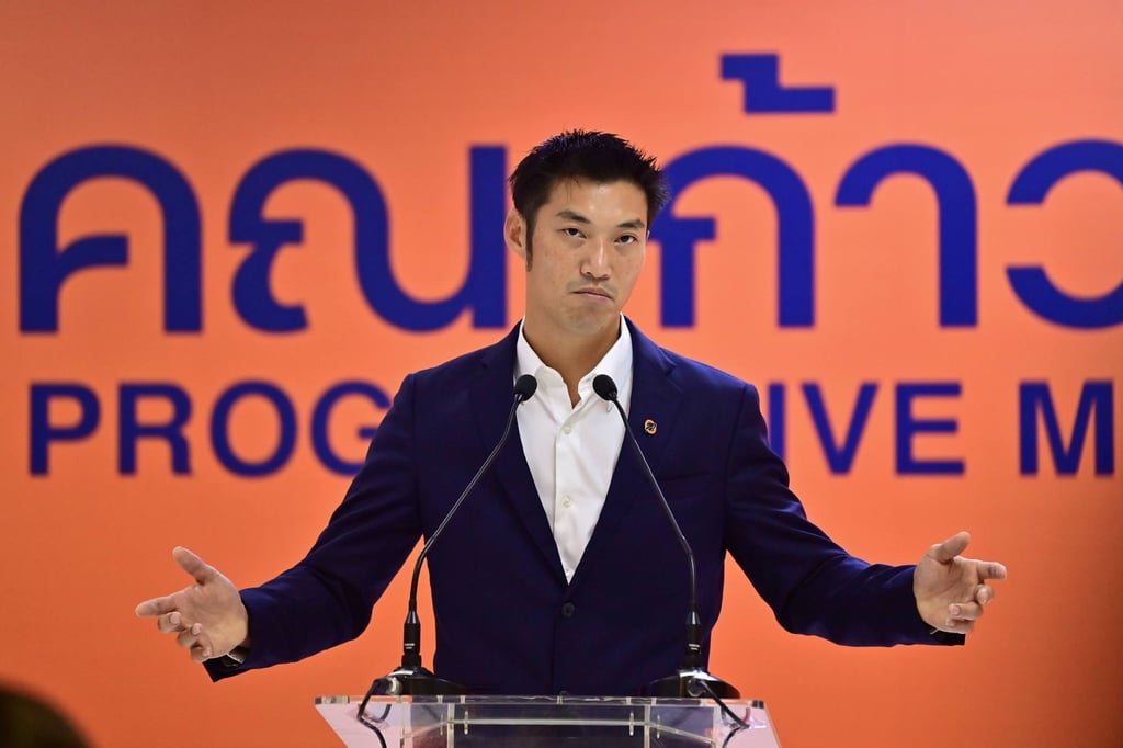 Thanathorn Juangroongruangkit, founder of the now-dissolved Future Forward party, at an event in Bangkok in January 2021. Photo: AFP