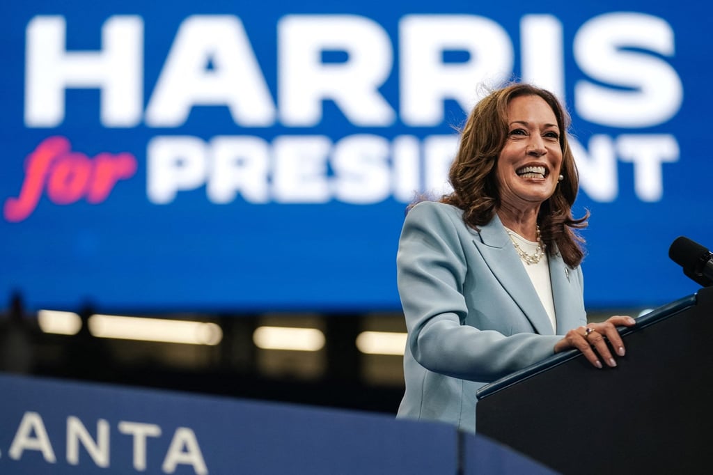 Harris speaks at a campaign rally in Atlanta, Georgia on July 30. Photo: AFP / Getty Images / TNS