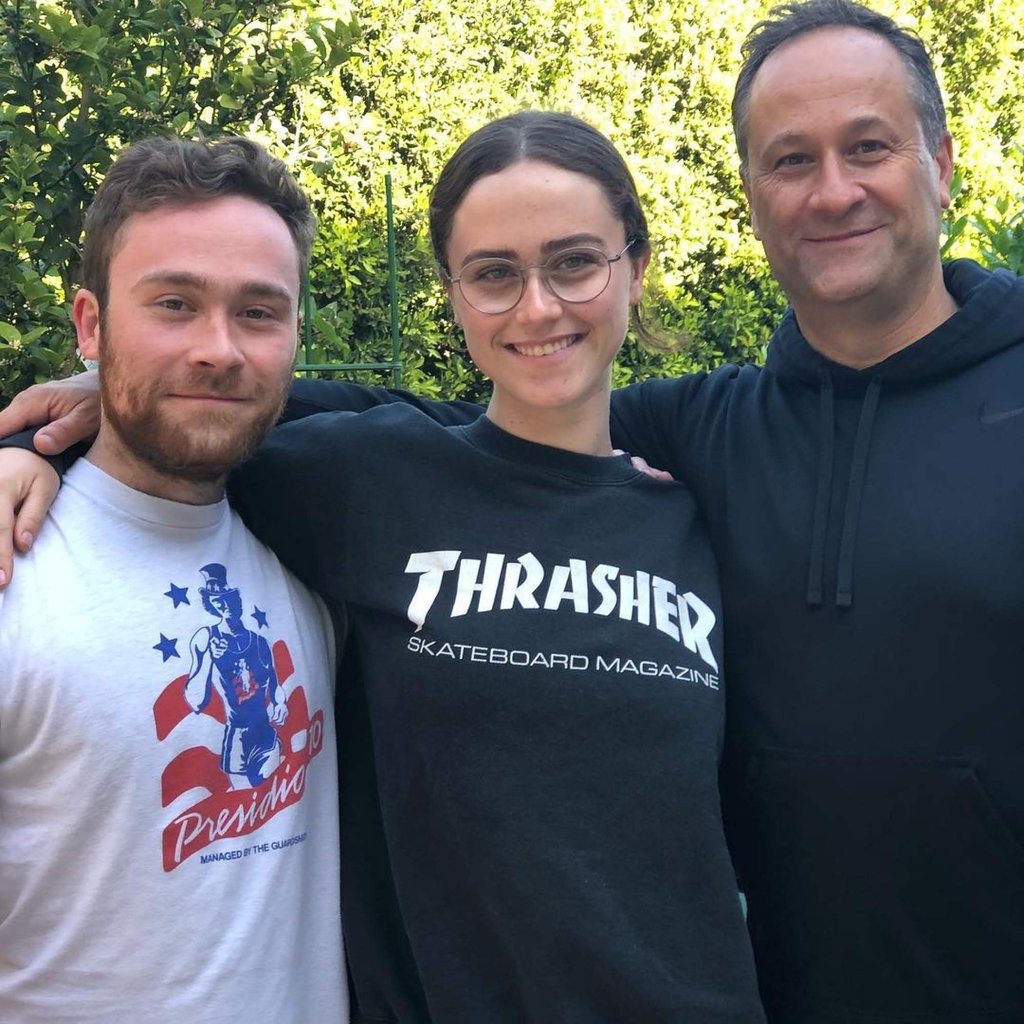 Doug Emhoff posted this photo with his children, Cole and Ella Emhoff, for Father’s Day in 2018. Photo: @douglasemhoff/Instagram