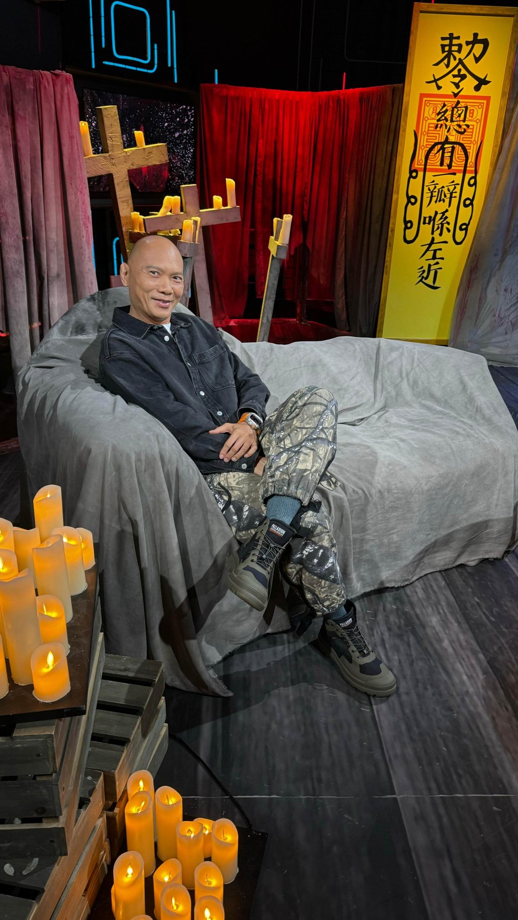Poon on the set of his ViuTV show Talker: One Beside You. Photo: Edmond Poon