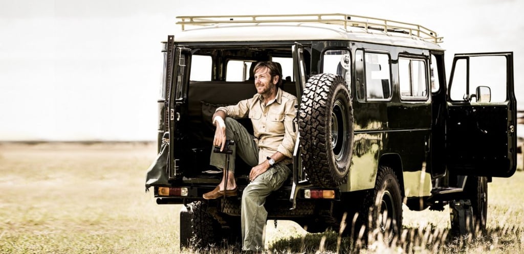 Harley-Davidson CEO Jochen Zeitz sits in the back of a four-wheel drive vehicle. Photo: @thelongrun/X
