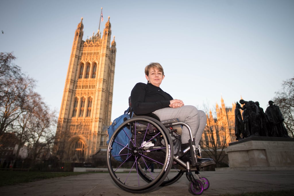 Baroness Tanni Grey-Thompson outside the Houses of Parliament. In London. Photo: Getty Images