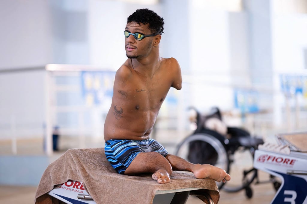 Brazil’s Gabriel Geraldo dos Santos Araujo is classified as S2: ‘S’ for swimming and ‘2’ for degree of impairment. Photo: AFP