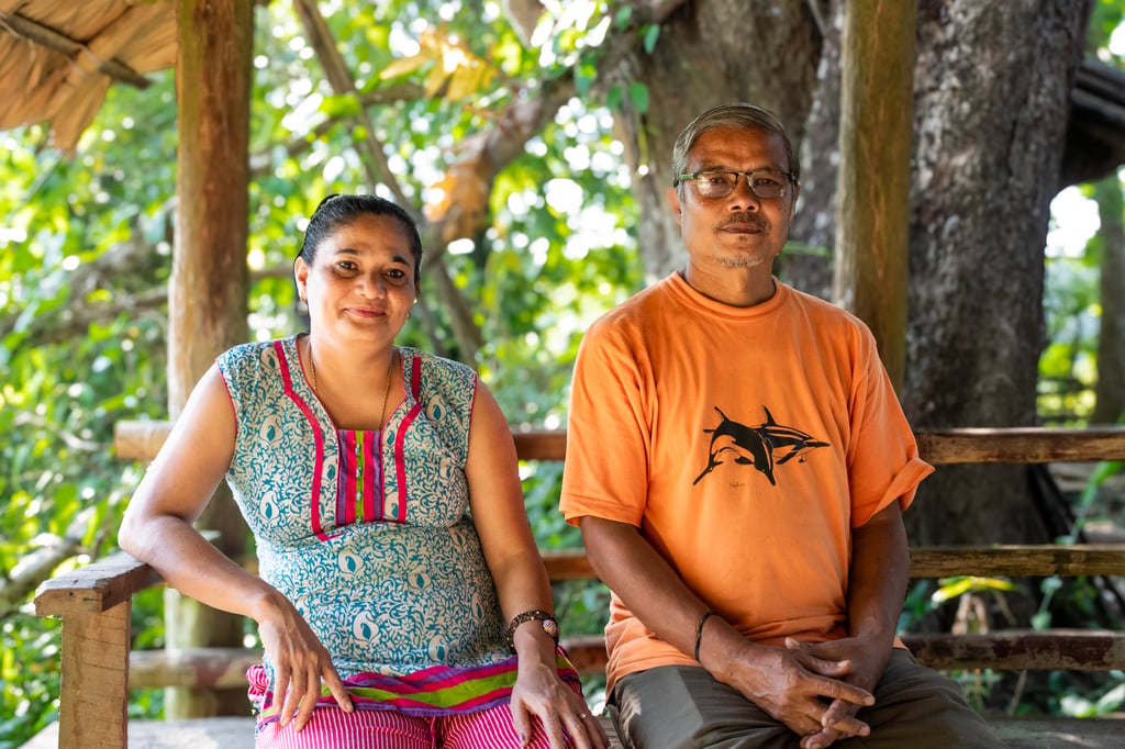 John and Doris Aung Thung at their homestay in Webi village. Photo: Avantika Chaturvedi