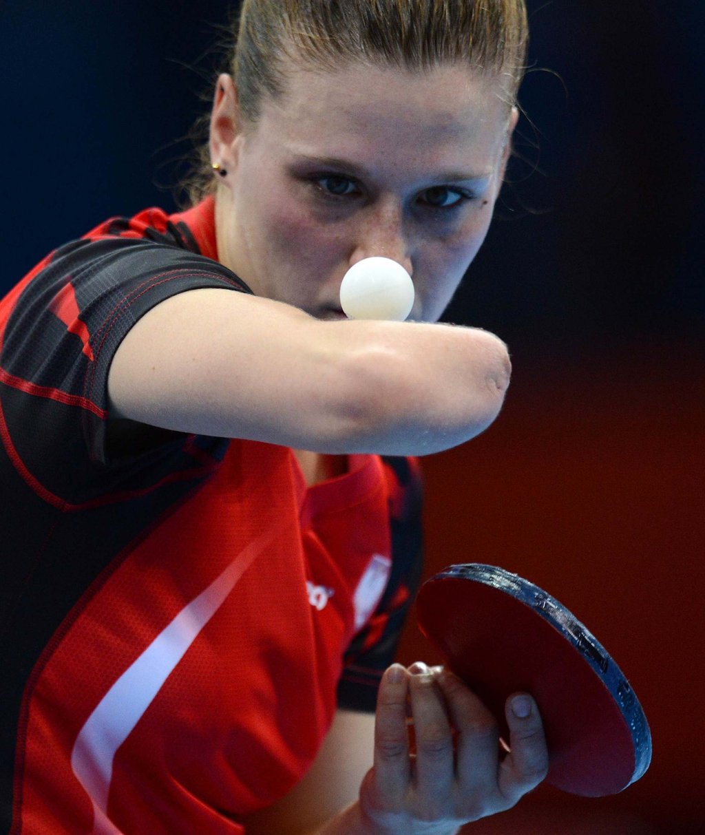 Natalia Partyka competed in table tennis at both the Olympic and Paralympic Games in London in 2012. Photo: AFP Natalia Partyka competed in table tennis at both the Olympic and Paralympic Games in London in 2012. Photo: AFP