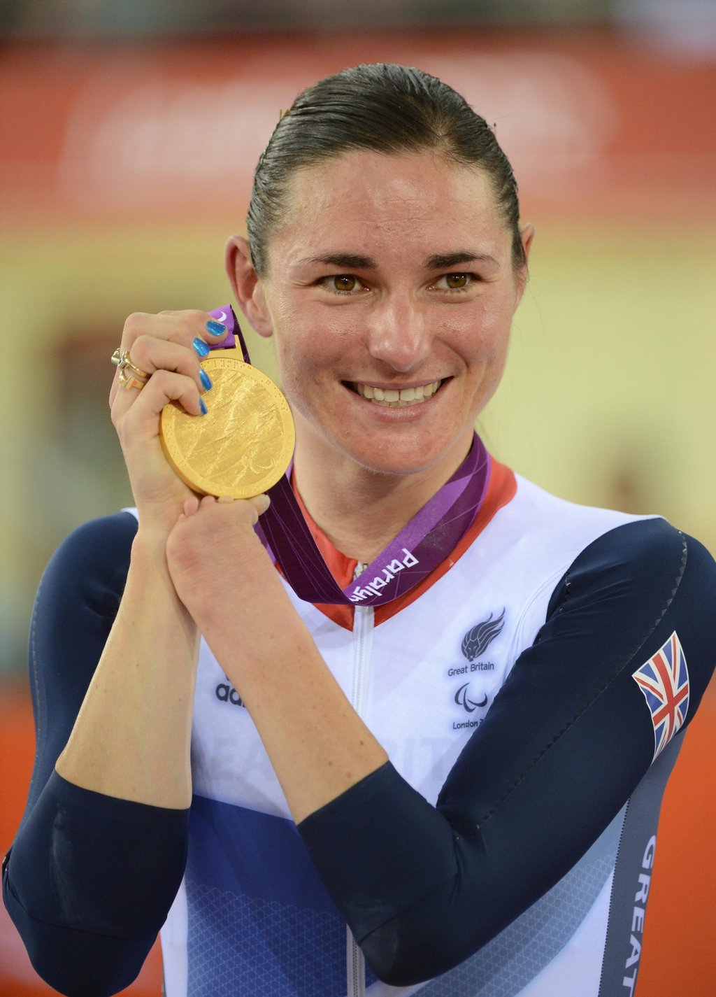 Sarah Storey, who was born without a functioning left hand, is Britain’s most successful Paralympian. Photo: EPA Sarah Storey, who was born without a functioning left hand, is Britain’s most successful Paralympian. Photo: EPA