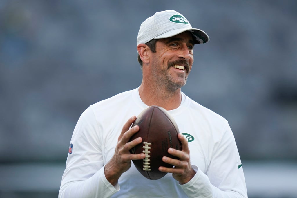 New York Jets quarterback Aaron Rodgers has had a rocky relationship with his family. Photo: AP