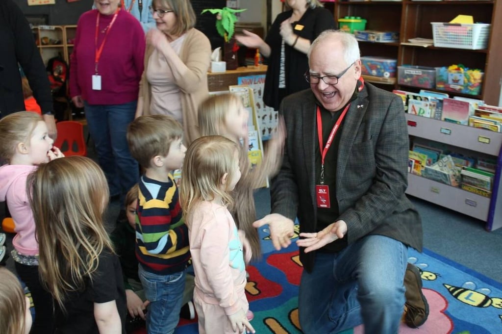 Tim Walz welcomed his first child after seven years of marriage to his wife, Gwen. Photo: @mngovernor/Instagram