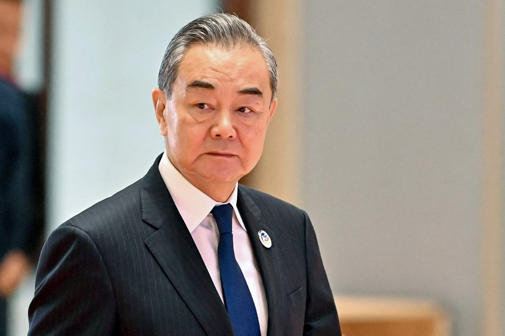 Chinese Foreign Minister Wang Yi arrives to attend the Association of Southeast Asian Nations (Asean) meeting in Vientiane, Laos, on July 26, 2024. Photo: AFP