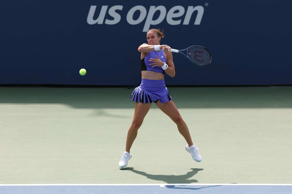 Maria Sakkari was forced to retire after just one set of her match against Wang Yafan. Photo: Getty Images Maria Sakkari was forced to retire after just one set of her match against Wang Yafan. Photo: Getty Images
