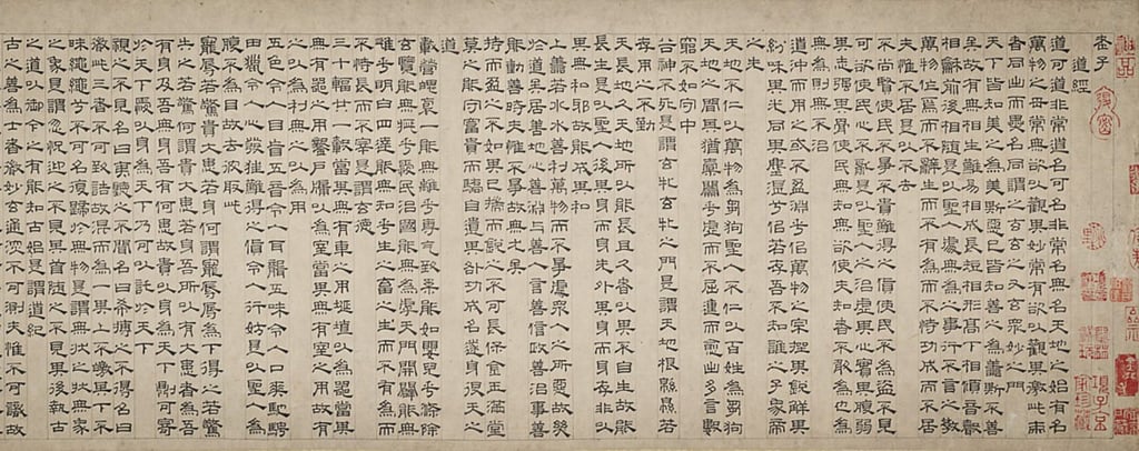 Yuan dynasty calligrapher Wu Rui’s handwritten copy of the Tao Te Ching. Photo: courtesy Hong Kong Palace Museum