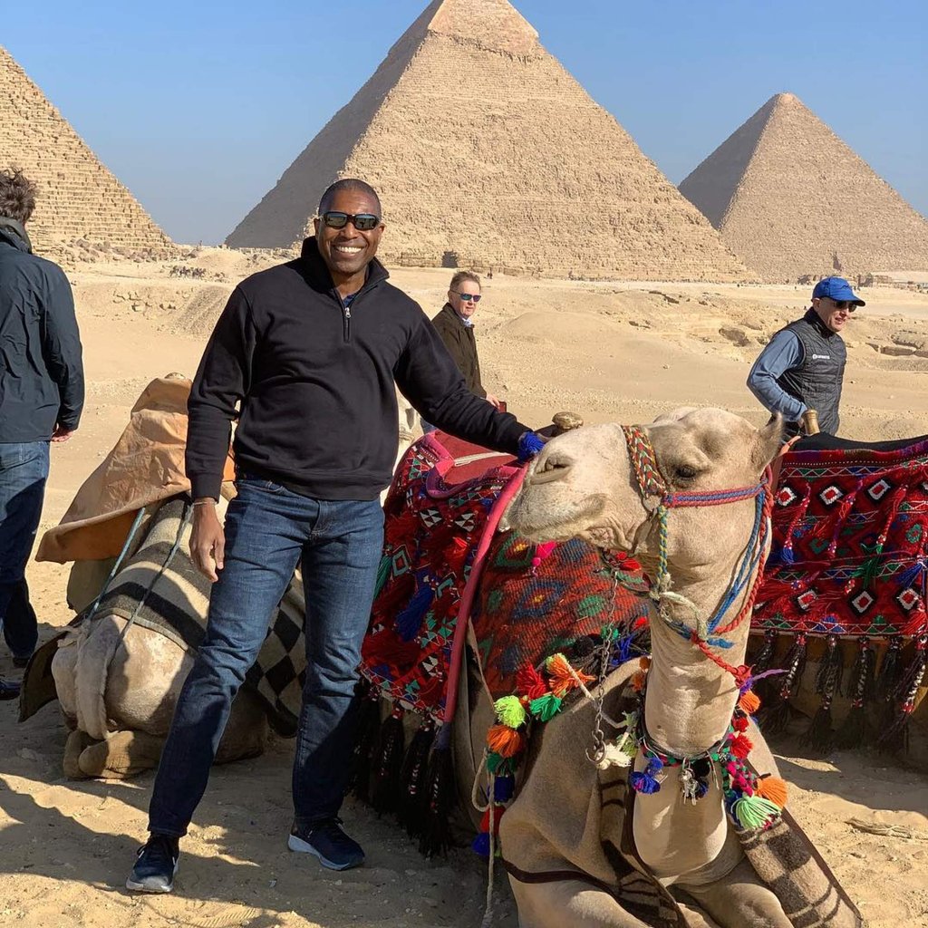 Tony West in Egypt. Photo: @meenasdad/Instagram