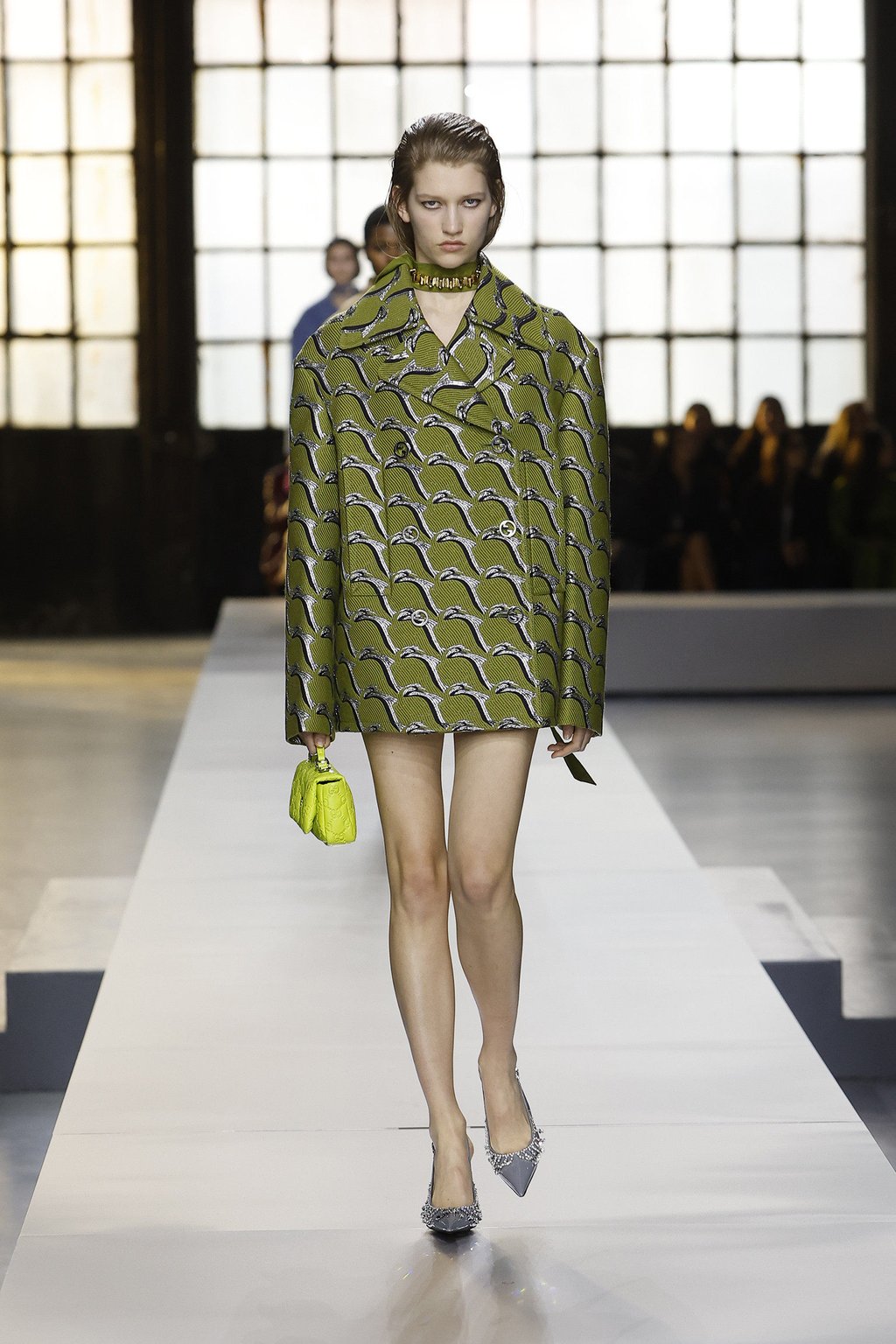 Oversized jackets in boxy cuts were softened by intricate detailing Oversized jackets in boxy cuts were softened by intricate detailing
