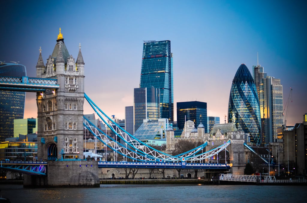 The London skyline at sunset. Photo: Getty Images/iStockphoto