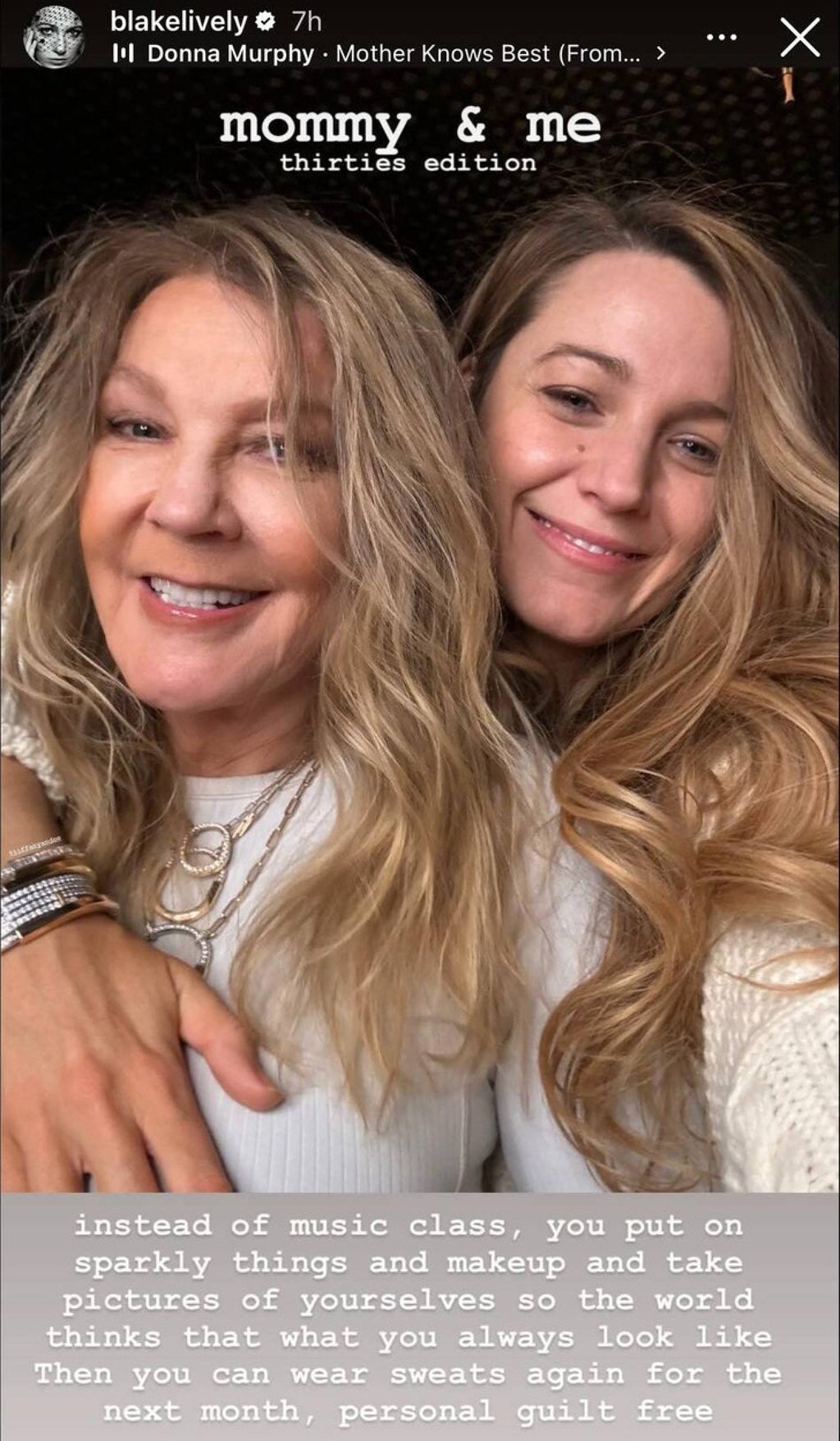 Blake Lively and her lookalike mum Elaine Lively. Photo: @blakelively/Instagram Blake Lively and her lookalike mum Elaine Lively. Photo: @blakelively/Instagram