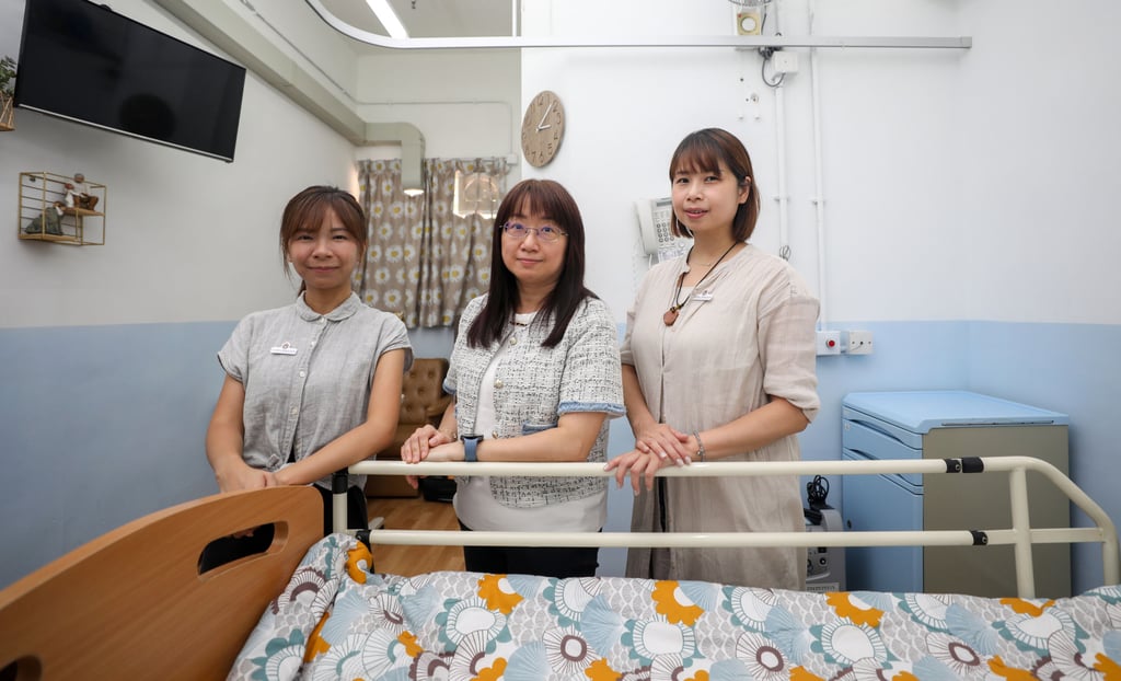 Care professionals Karline Cheng (left), Sarah Ho (middle) and Molly Chan (right). Photo: Xiaomei Chen
