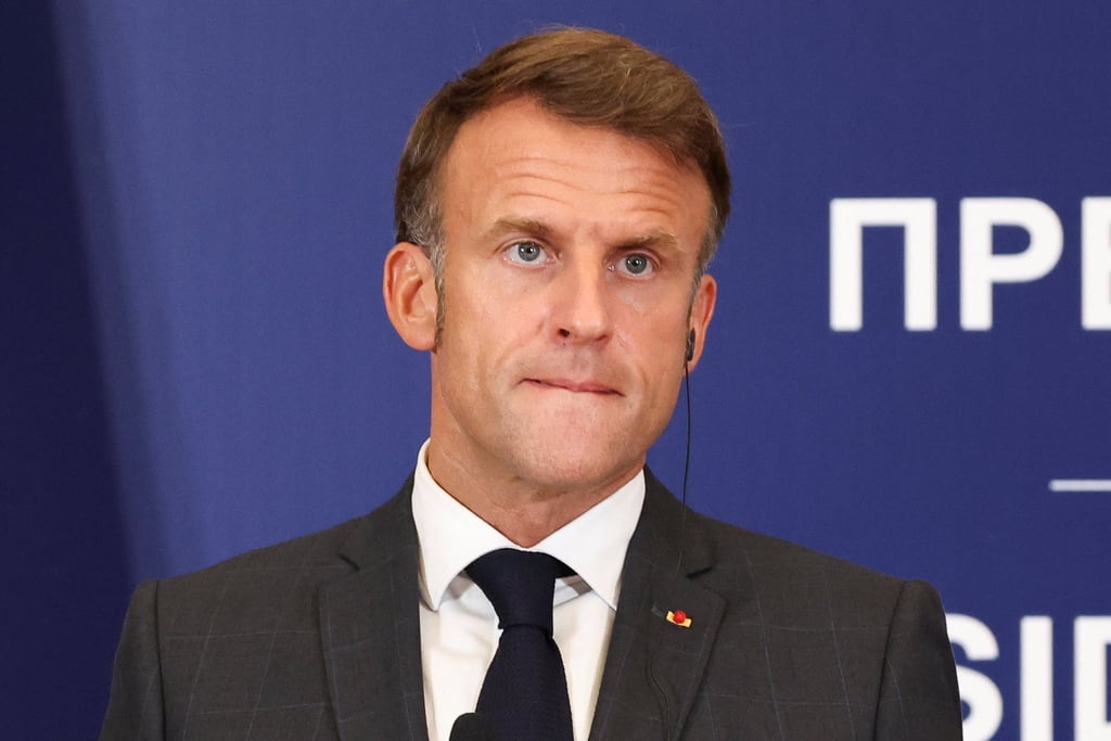 French President Emmanuel Macron on Thursday. Photo: Reuters