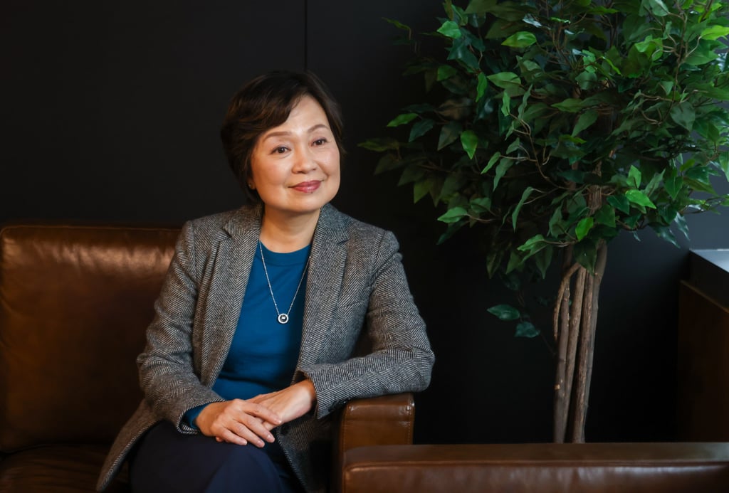 Secretary for Education Christine Choi Yuk-lin, at the SCMP offices in Times Square. 13MAR24 SCMP / Jonathan Wong