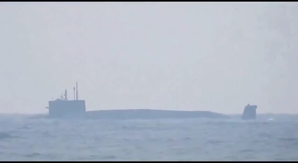 A video capture of the INS Arighaat during a sea trial. Photo: Handout A video capture of the INS Arighaat during a sea trial. Photo: Handout