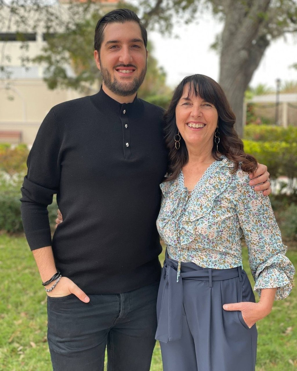 Tom Cruise’s sister, Marian Henry, poses with her son Cal Henry. @marianhenryrealtor/Instagram