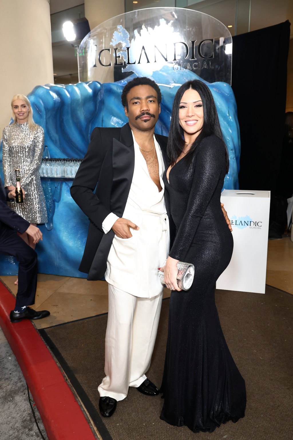 Donald Glover and Michelle White at the 2023 Golden Globes in Beverly Hills, California. Photo: Getty Images