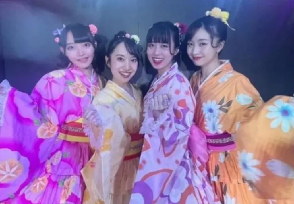 Maika Kitamura, second from left, is not only a medical doctor but also a member of the budding Japanese idol group NEO à la mode. Photo: Weixin