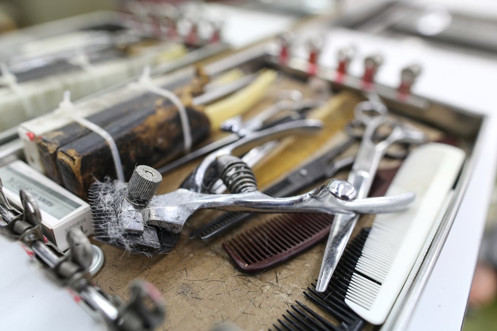 Haircut tools of Shanghai Kiu Kwun Barber Shop. Photo: Dickson Lee Haircut tools of Shanghai Kiu Kwun Barber Shop. Photo: Dickson Lee