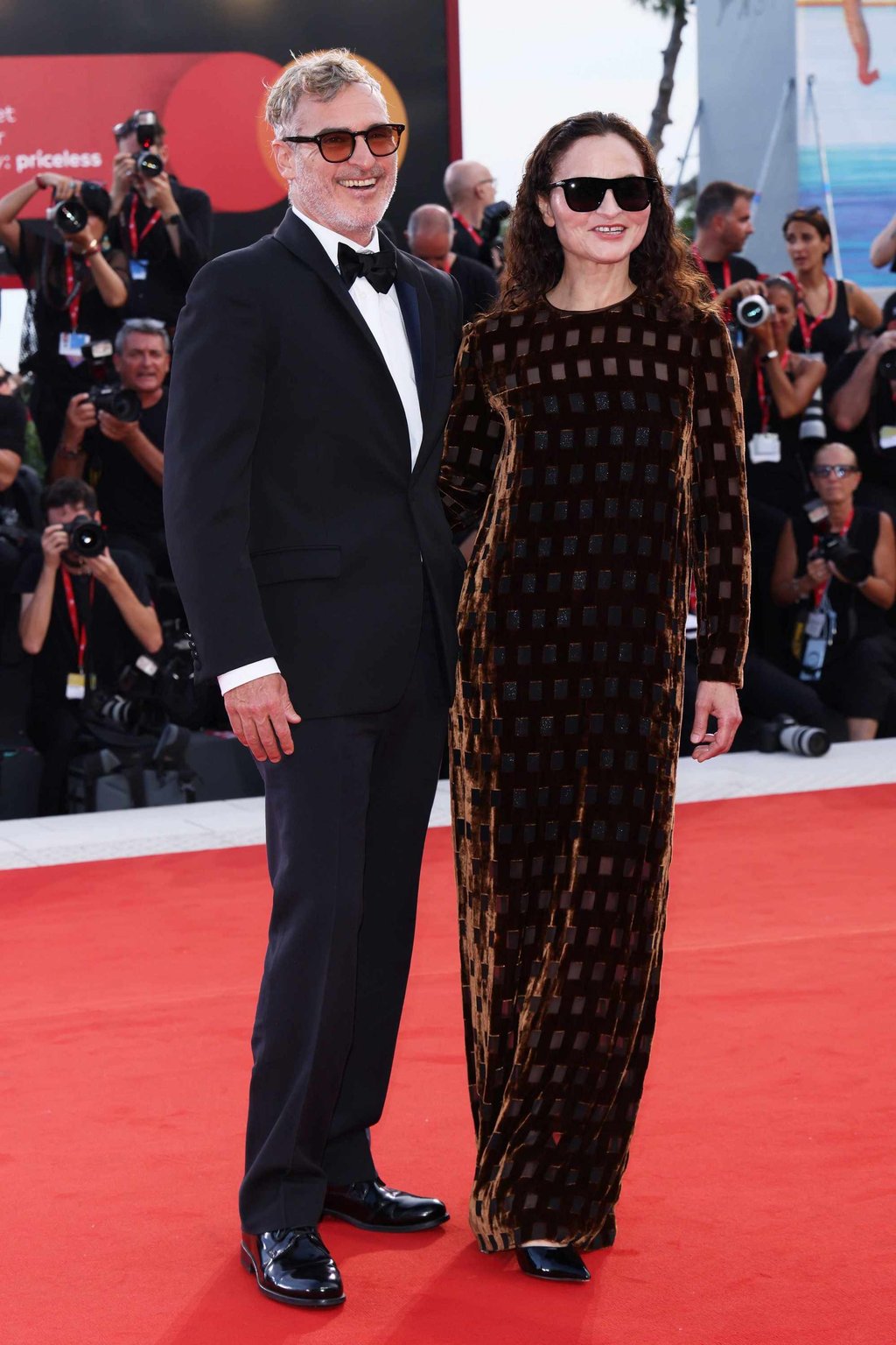 Joaquin Phoenix and Rain Phoenix attend the Joker: Folie à Deux red carpet during the 81st Venice International Film Festival at Sala Grande on September 4, in Venice, Italy. Photo: Getty Images