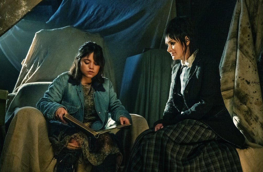 Jenna Ortega (left) and Winona Ryder in a still from Beetlejuice Beetlejuice. Photo: Warner Bros/TNS