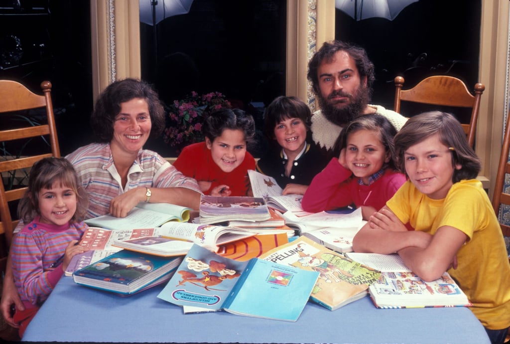 The Phoenix Family at home in Los Angeles, California, US, circa 1983: Summer Phoenix, Arlyn Phoenix, Rain Phoenix, Joaquin Phoenix, John Lee Phoenix, Liberty Phoenix and River Phoenix. Photo: Getty Images