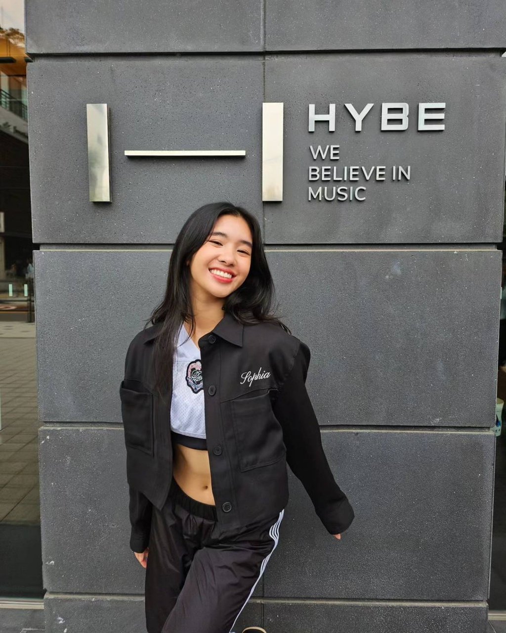 “Hyped to be at Hybe,” Katseye’s Sophia Laforteza told her followers in October 2023. Photo: @sophia_laforteza/Instagram