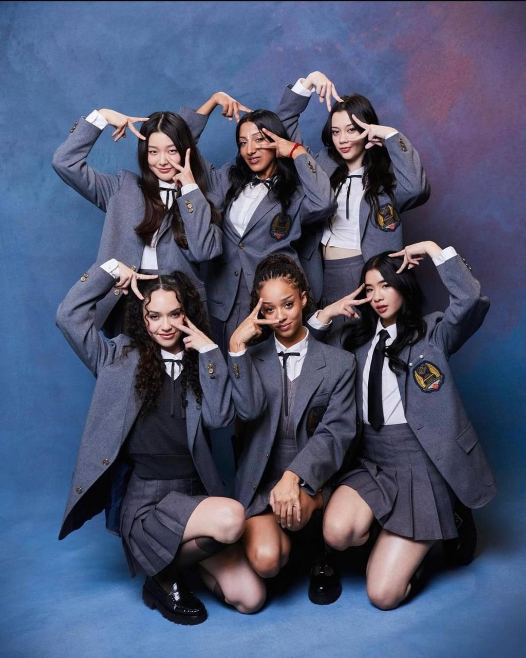 Clockwise from top left: Katseye’s Yoonchae Jeong, Lara Rajagopalan, Megan Skiendiel, Sophia Laforteza, Manon Bannerman and Daniela Avanzini. Photo: @sophia_laforteza/Instagram