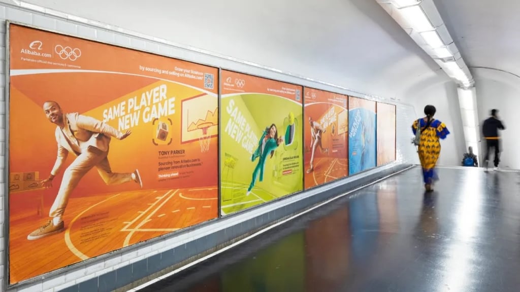 An Alibaba.com advertisment in Paris. Photo: Handout